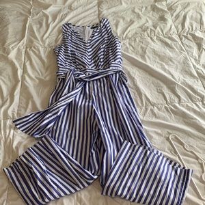 J.Crew Blue and White Jumpsuit NWT
